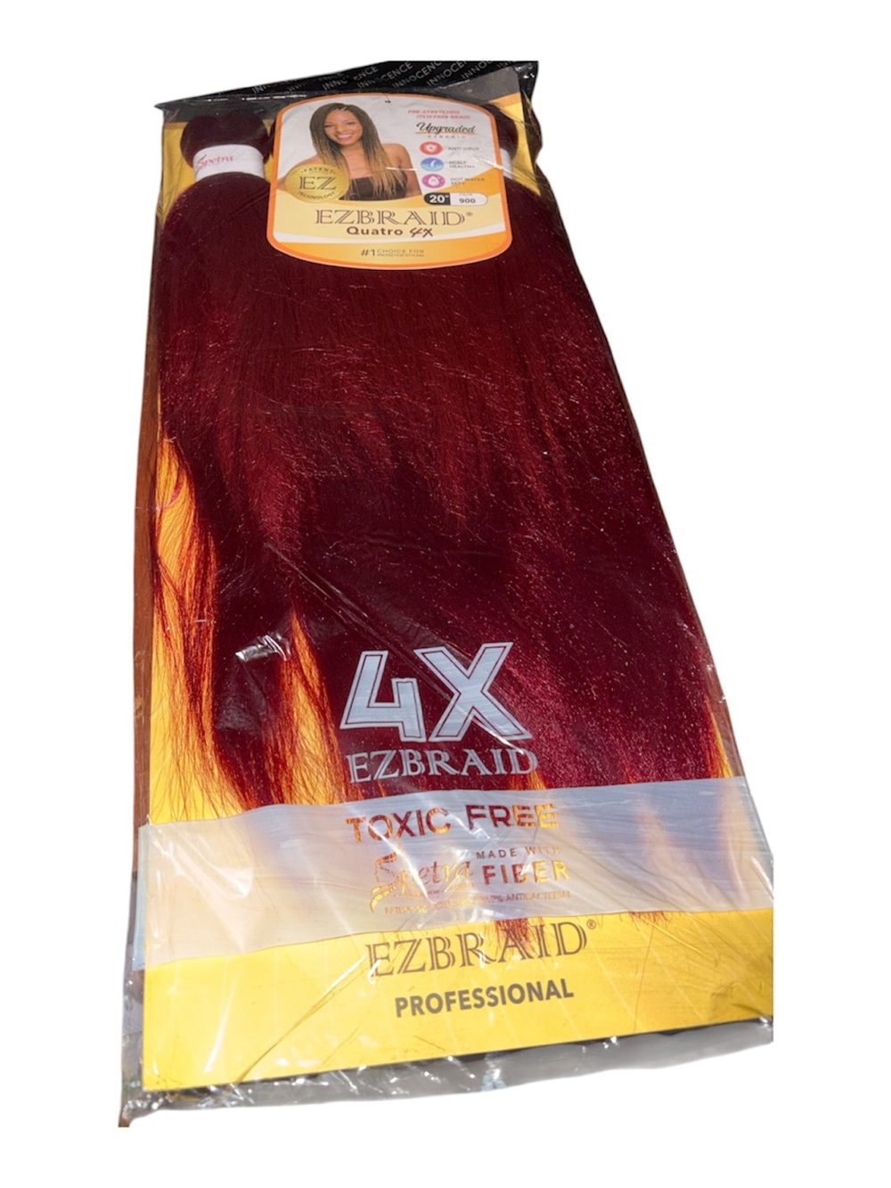 4X Synthetic Braiding Hair - Deep Burgundy